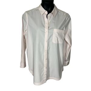 Orvis Light Pink Long Sleeve Button Down Chest Pocket Top Women’s Size 18